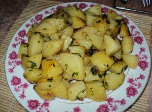 Una foto de Papas salteadas chilenas