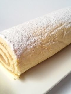 Una foto de Brazo de gitano relleno de dulce de boniato