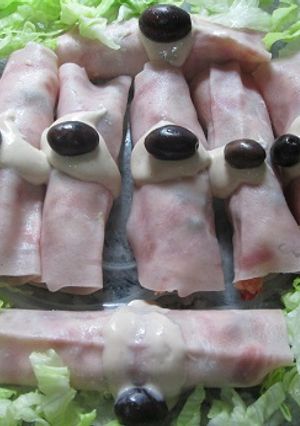 Una foto de Rollitos de jamón a los tres sabores