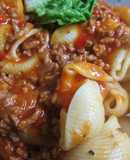 Pasta Galets con boloñesa