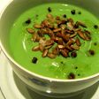 Crema de brócoli y semillas de girasol