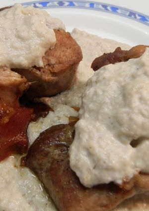 Una foto de Solomillo de cerdo con salsa de setas