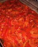 Pimientos asados en vinagreta