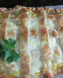 Tarta con maíz superdulce al puro queso
