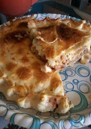 Una foto de Tarta de atún, morrón y huevo