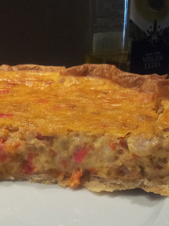 Una foto de Quiche de atún con pimientos rojos