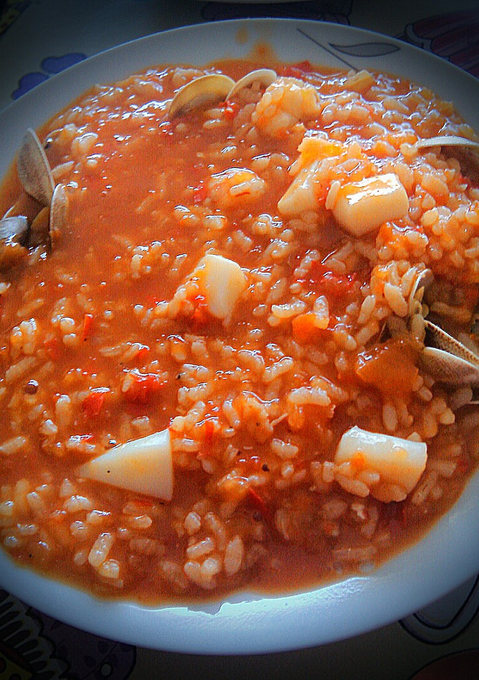 Una foto de Arroz con marisco en thermomix