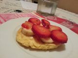 Tortilla dulce con frutos rojos
