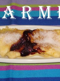 Una foto de Tortilla de plátano y pasas