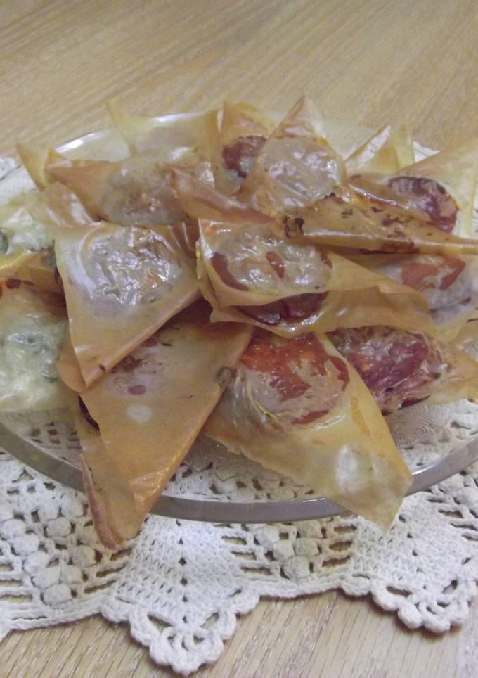 Una foto de Canapés con masa filo