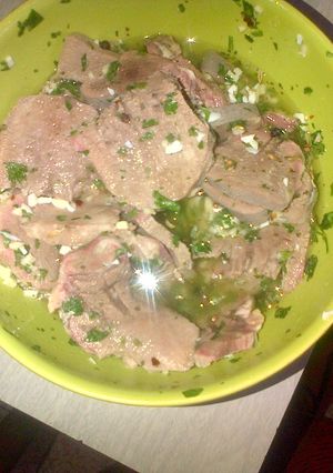 Una foto de Lengua a la vinagreta tradicional