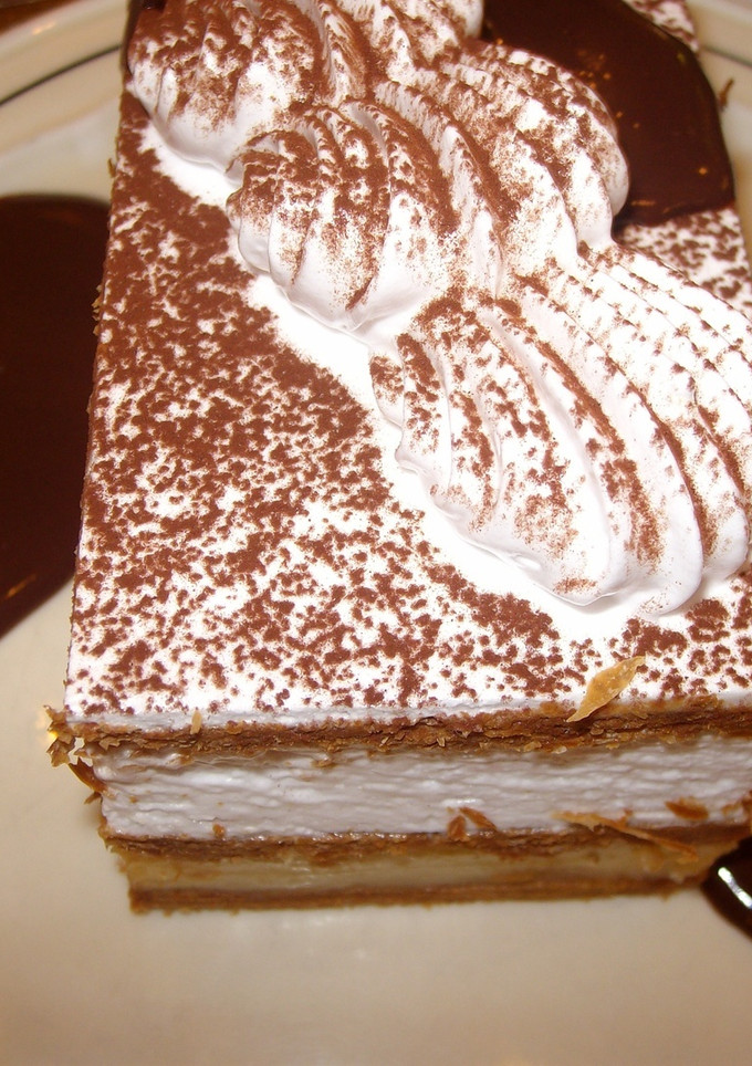 Una foto de Milhojas de crema