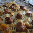 Macarrones con albóndigas al horno
