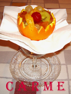Una foto de Naranjas rellenas de frutas caramelizadas