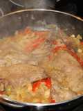 Hígado encebollado y con morrón