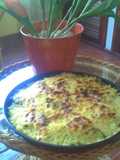 Pastel de arroz gratinado con palmito y papa