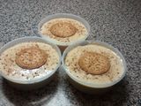 Natillas de vainilla con galletas