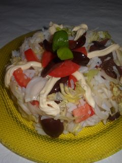Una foto de Budin de arroz y lechuga