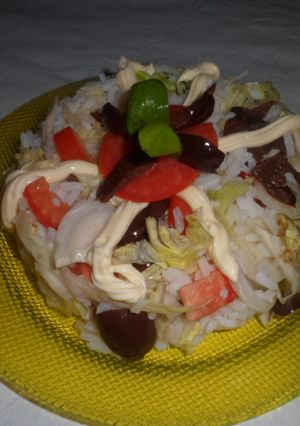 Una foto de Budin de arroz y lechuga