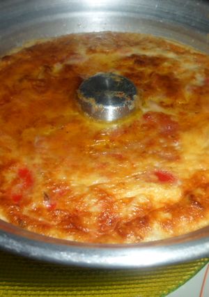 Una foto de Flan de atún y arvejas