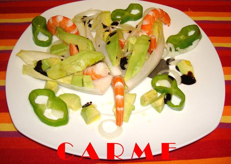 Ensalada Tropicana con gambas