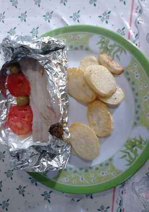 Una foto de Pescado empapelado alux