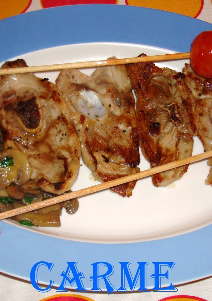 Una foto de Chuletas de cordero a la plancha