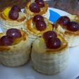 Volovanes rellenos de fruta