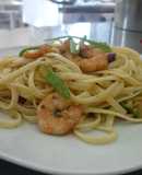 Pasta con camarones