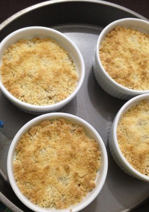Una foto de Crumble de manzana