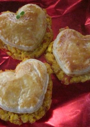 Una foto de Corazones crujientes con maíz dulce