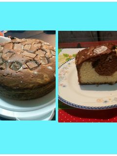 Una foto de Torta marmolada con trozos de chocolate