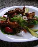 Ensalada de camarones y aguacate