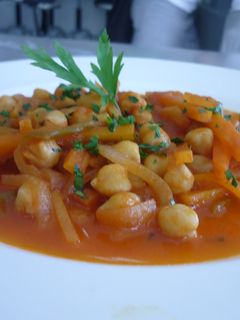 A picture of Chickpea Stew with Mixed Vegetables.