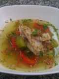 Sopa de pescado con berza