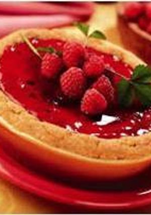 Una foto de Tarta de frambuesa con pan molido