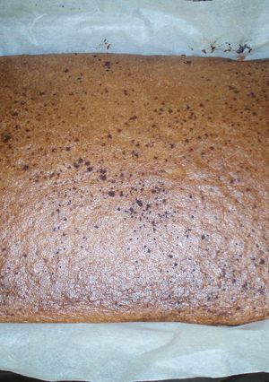 Una foto de Bizcocho de almendra sin gluten y natillas de soja