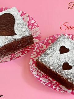 Una foto de Brownie tradicional de San Valentín