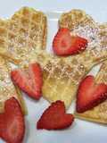 Waffles de San Valentín