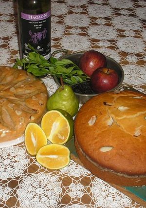 Una foto de Tarta de naranja sin huevo