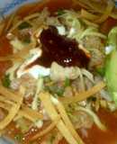 Sopa de tortilla norteña