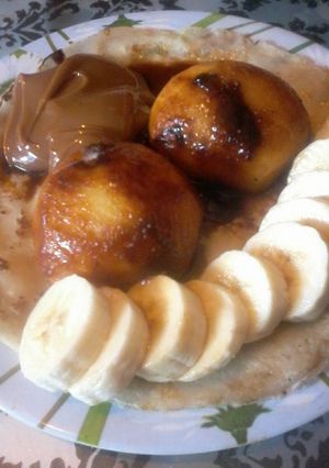 Una foto de Panqueques de manzanas borrachas