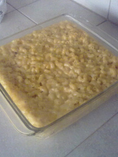Una foto de Macarrones con queso al horno