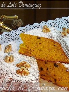 Una foto de Bizcocho de calabaza con nueces