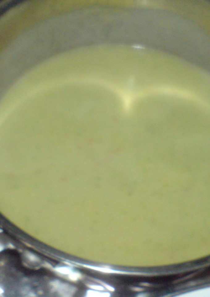 Una foto de Crema de calabaza con leche