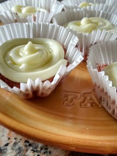 Una foto de Cupcakes Red velvet o terciopelo rojo