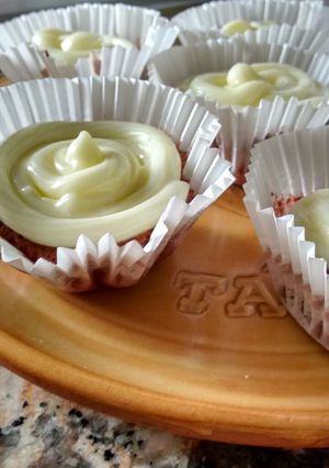 Una foto de Cupcakes Red velvet o terciopelo rojo