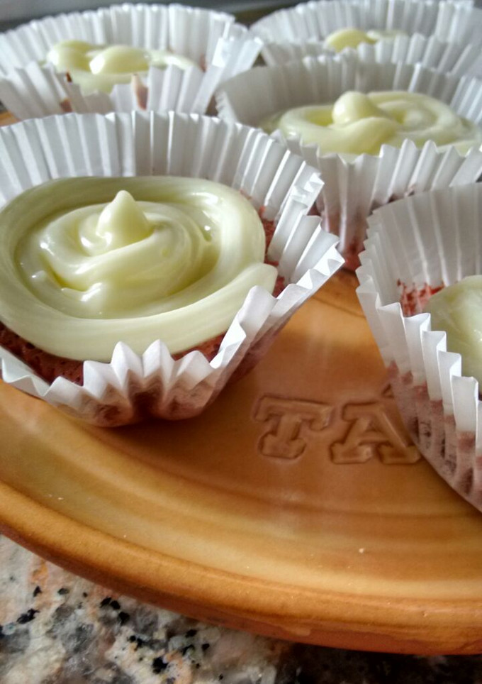 Una foto de Cupcakes Red velvet o terciopelo rojo