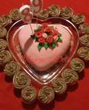 Pastel de San Valentín con fondant
