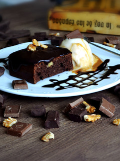 Una foto de Brownie light casero
